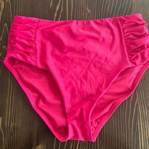 ⚡️(3/$15).  Women’s Berry colored, high waisted swim bottoms.  Size Medium.